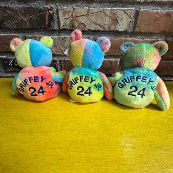 Lot of 3 Ken Griffey Jr Salvino's Bamm Beanos Beanie Babies MLB Vintage 1998 NWT - Picture 1 of 5